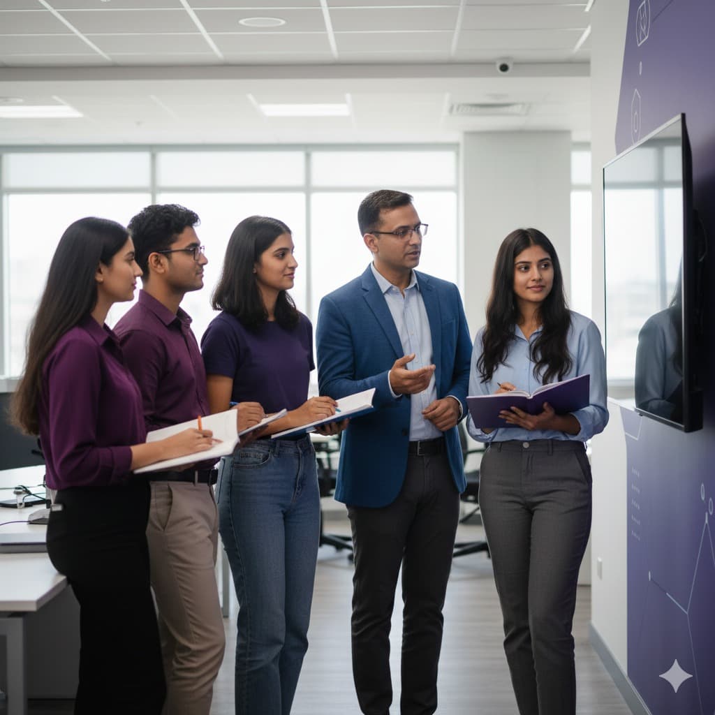 Graduates walking through a university corridor
